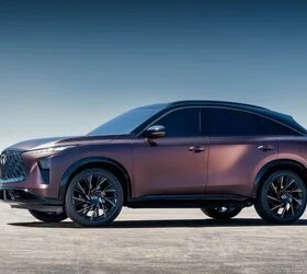 Infiniti QX65 – boční profil s klesající střechou